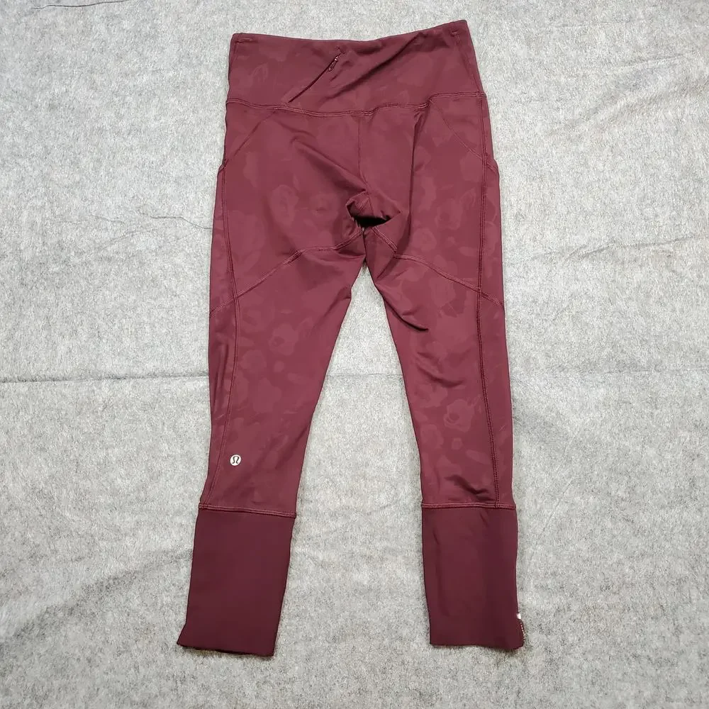Lululemon Leggings Womens 6 Ankle‎ Zip Pockets Cropped 23